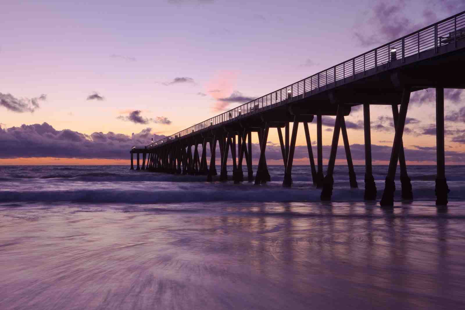 Serene Sunset Pier Wall Art - Coastal Wall Art
