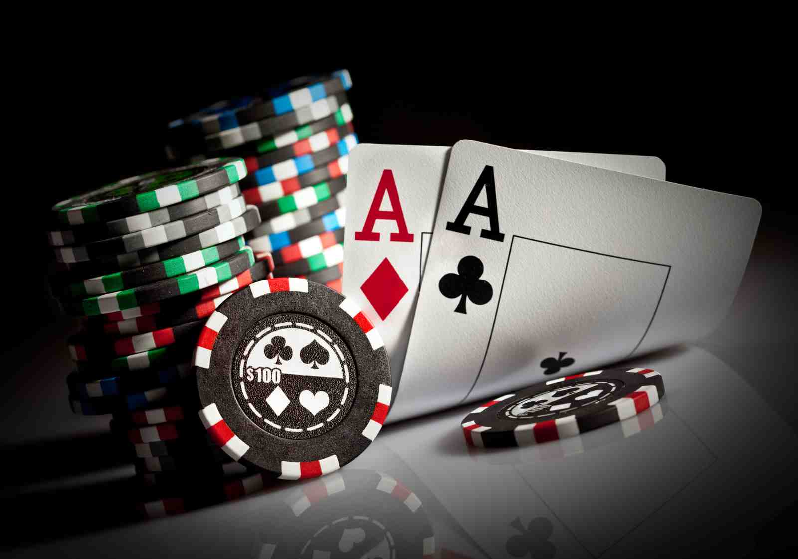 Ace of Spades & Poker Chips Wall Art