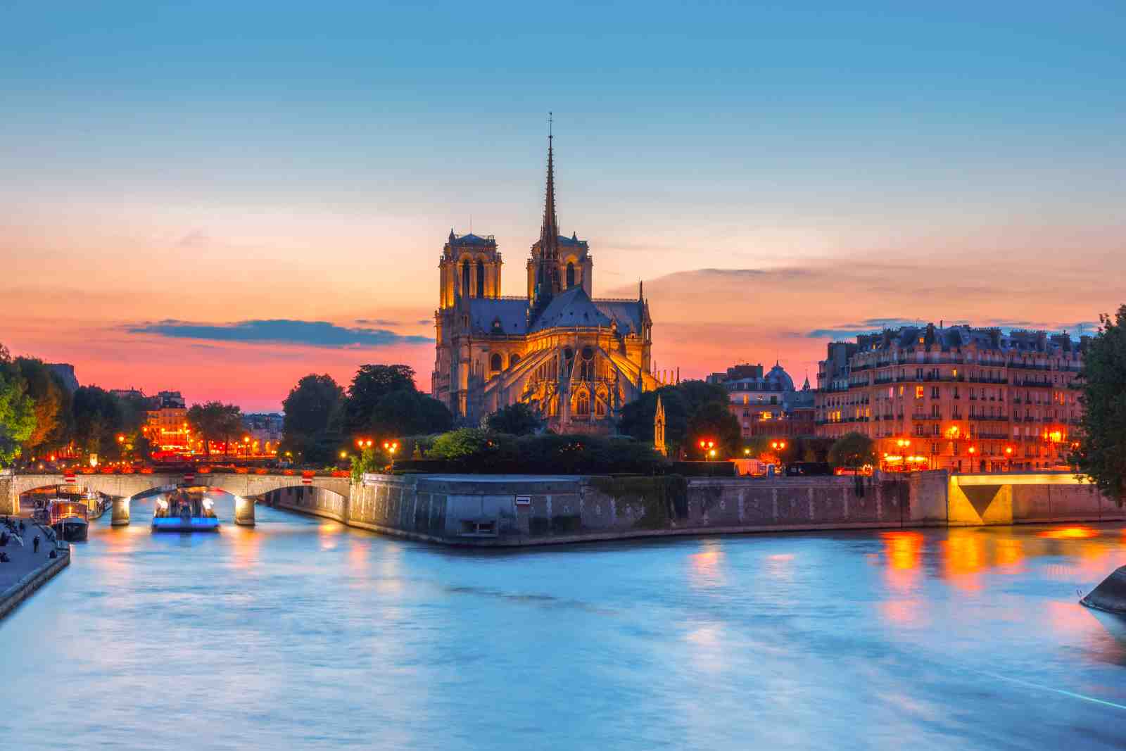 Parisian Sunset Notre Dame Wall Art