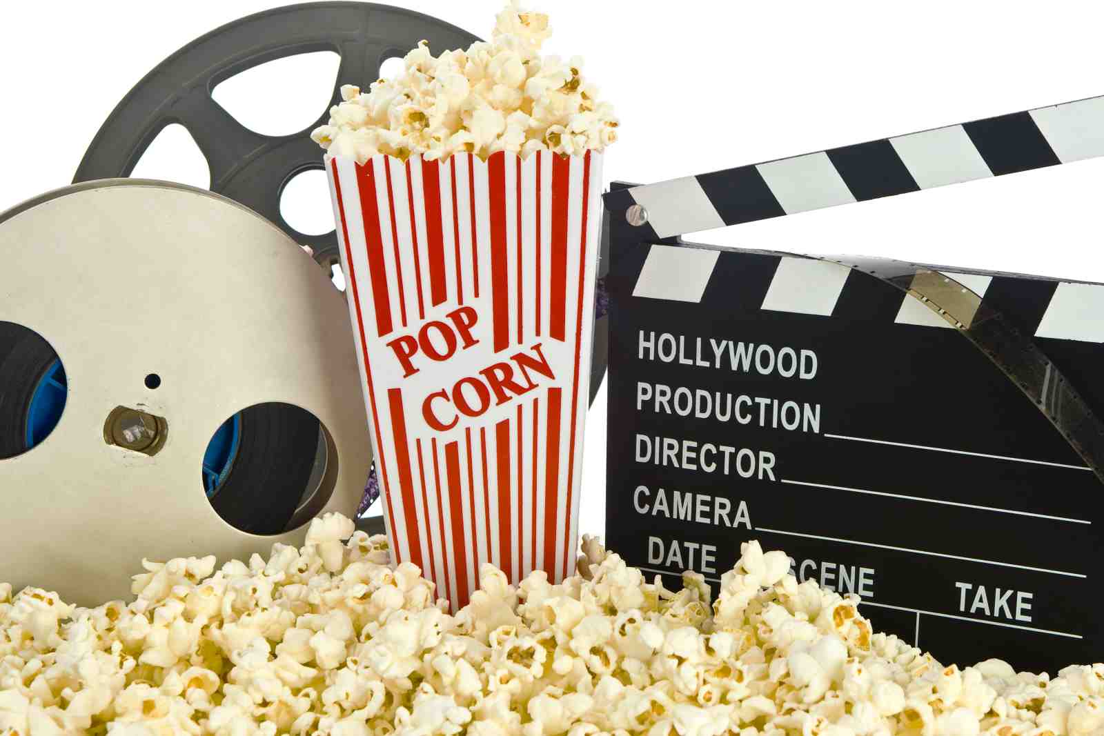 Hollywood Movie Night Popcorn & Clapperboard Wall Art