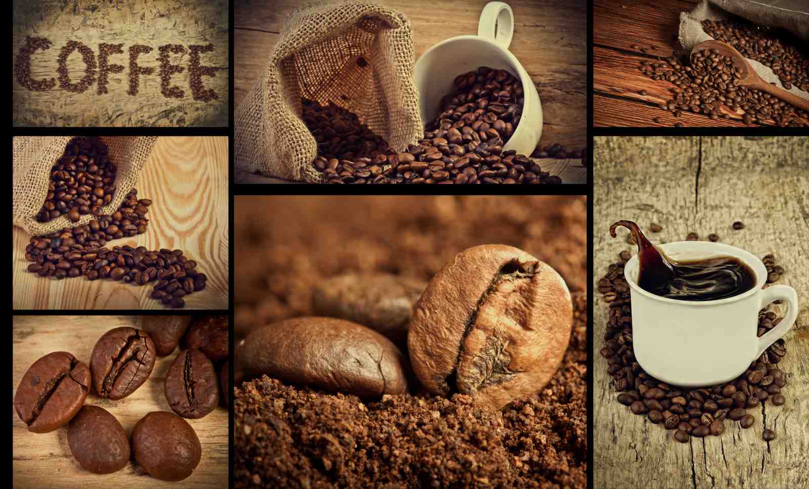 Rich Coffee Beans Collage Wall Art