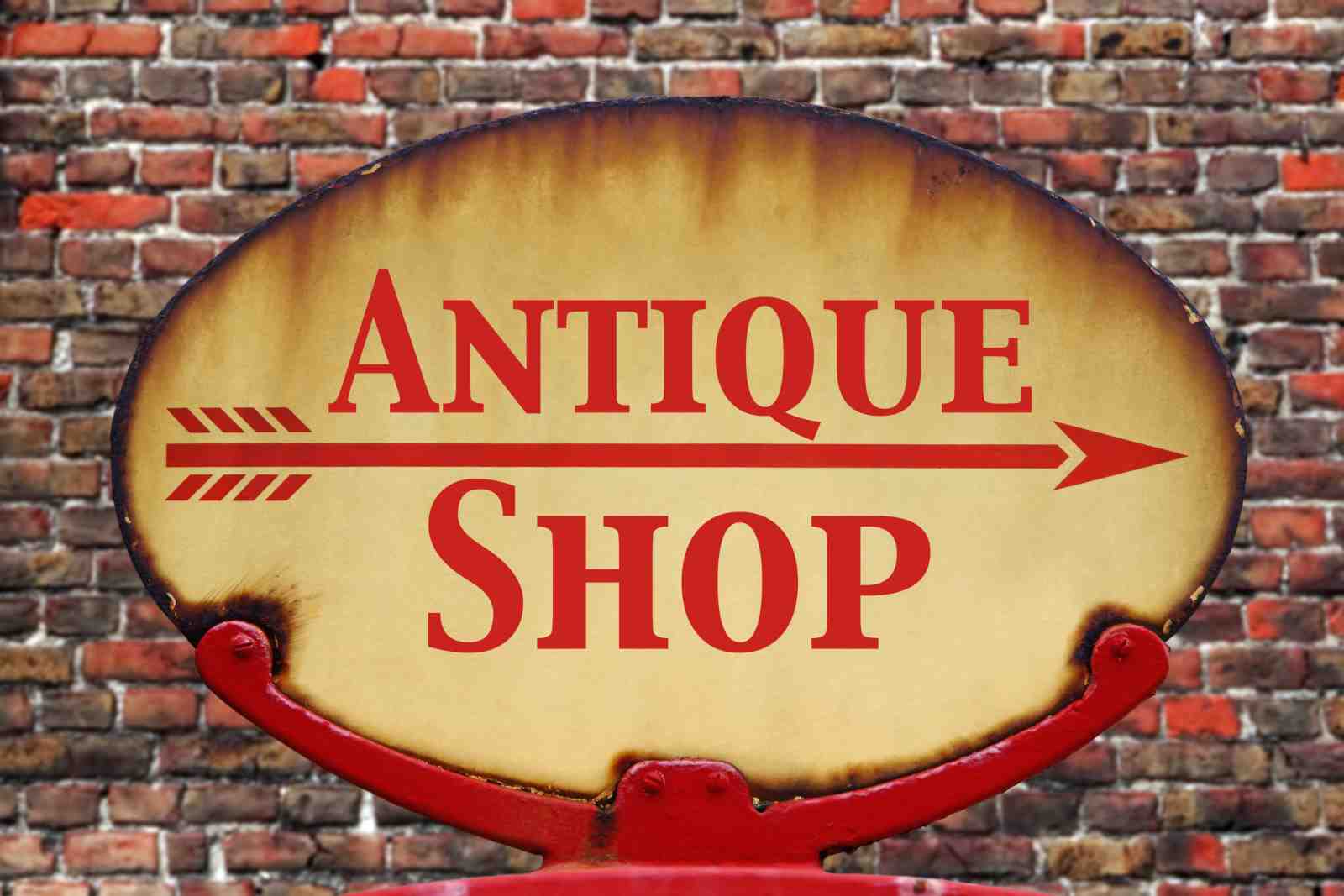Retro "Antique Shop" Vintage Sign Wall Art