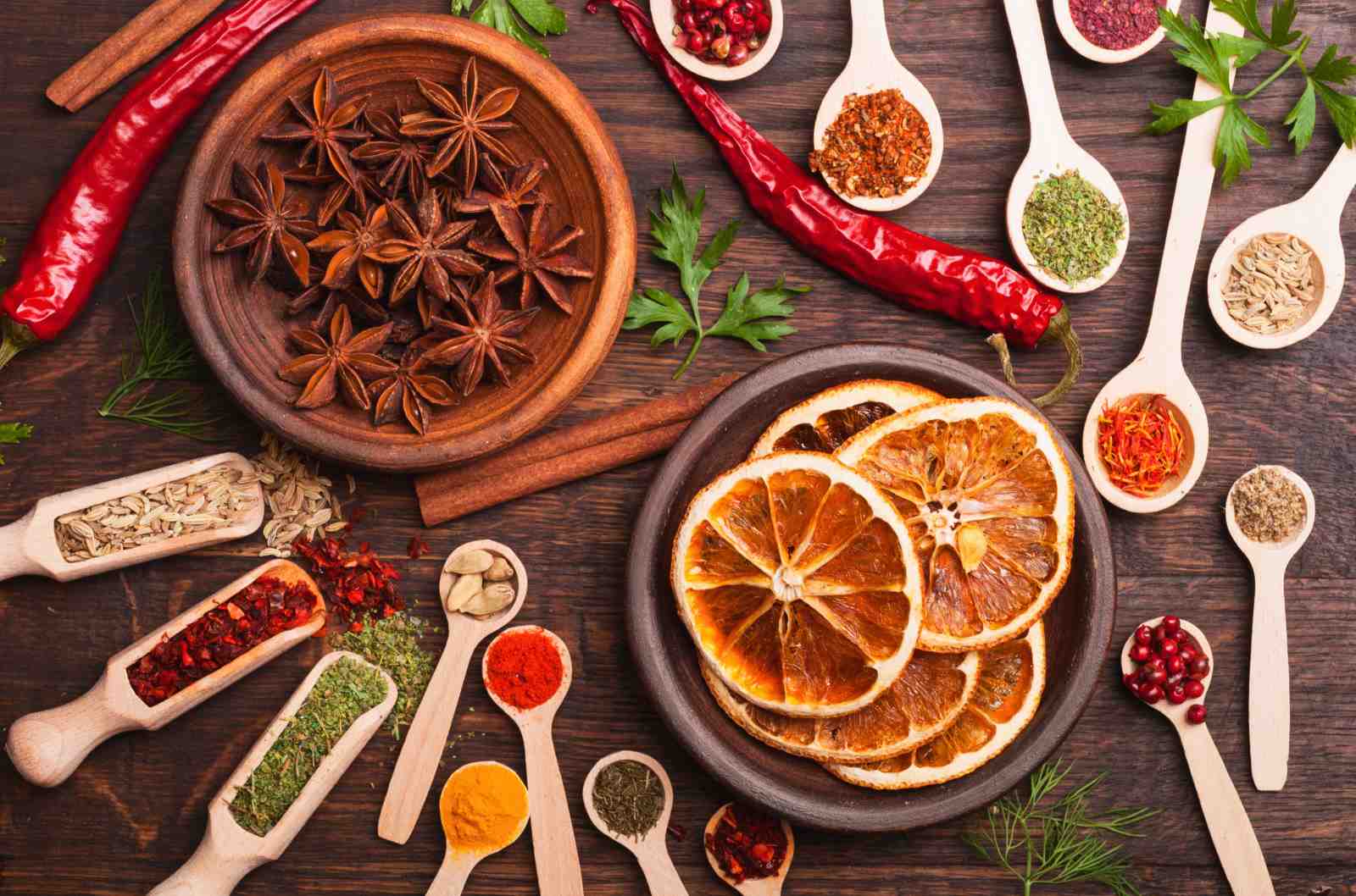 Aromatic Spices & Dried Orange Slice Wall Art
