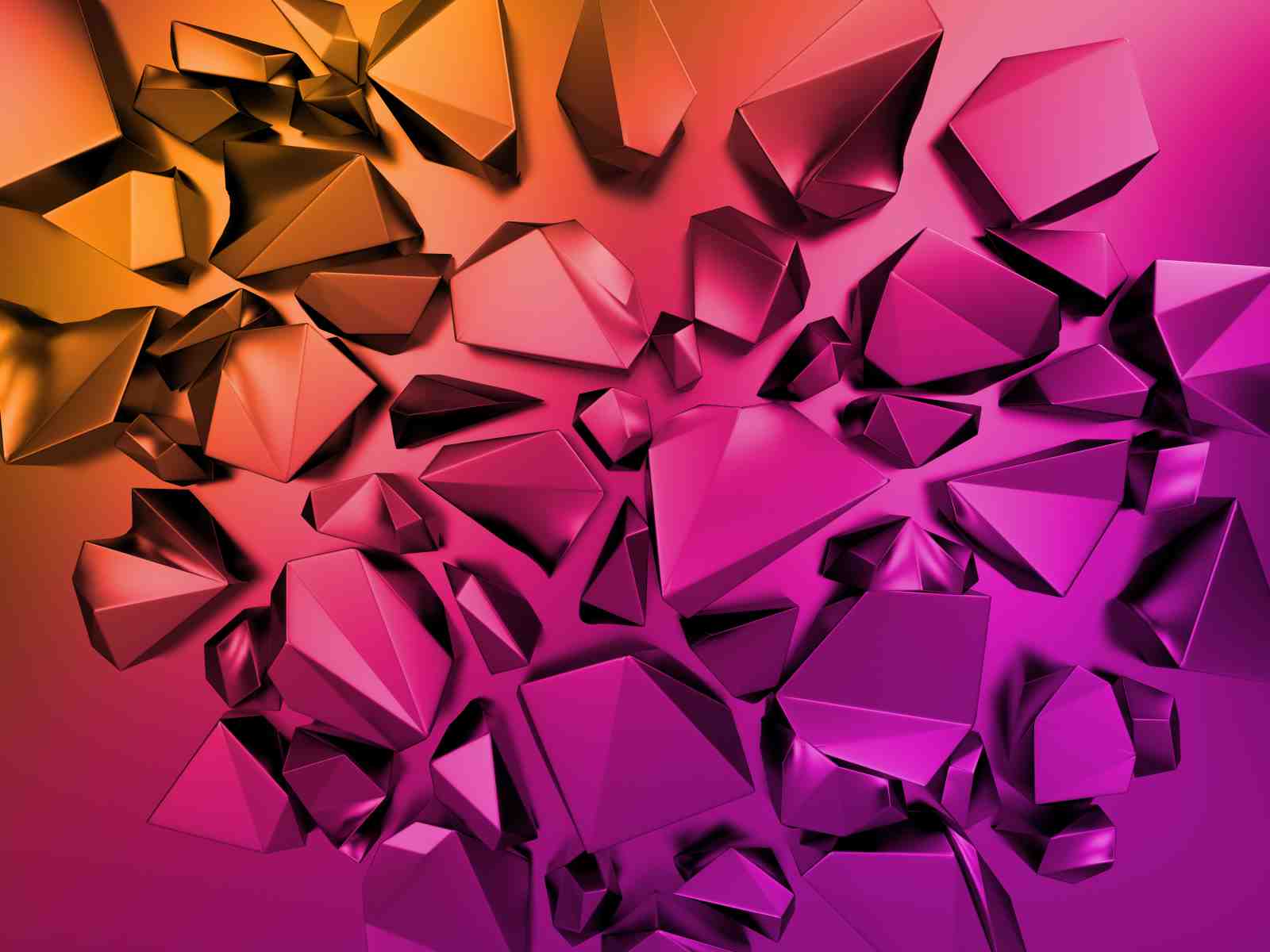 Geometric Gemstone Gradient Wall Art