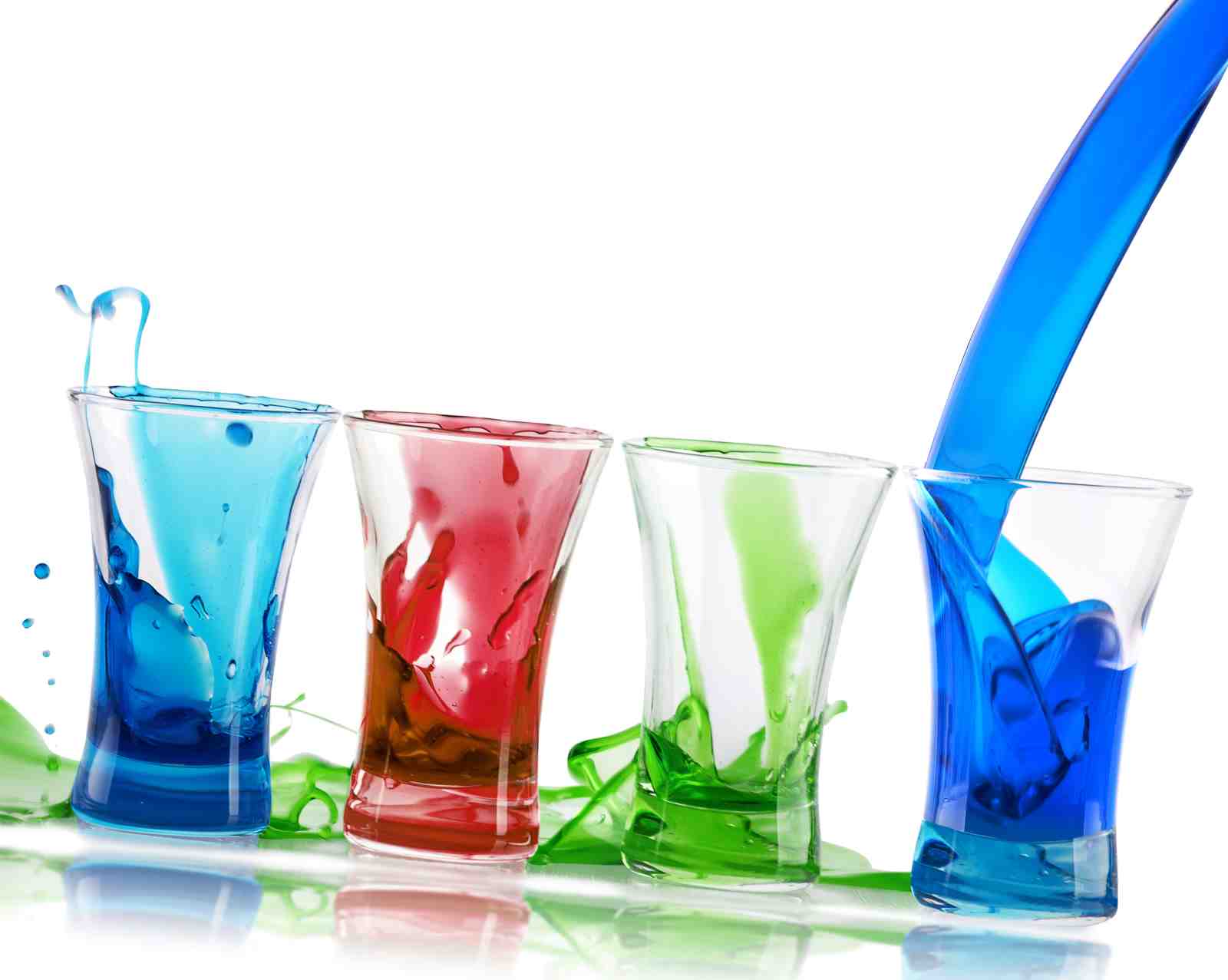 Vibrant Drink Splash Art Wall Art
