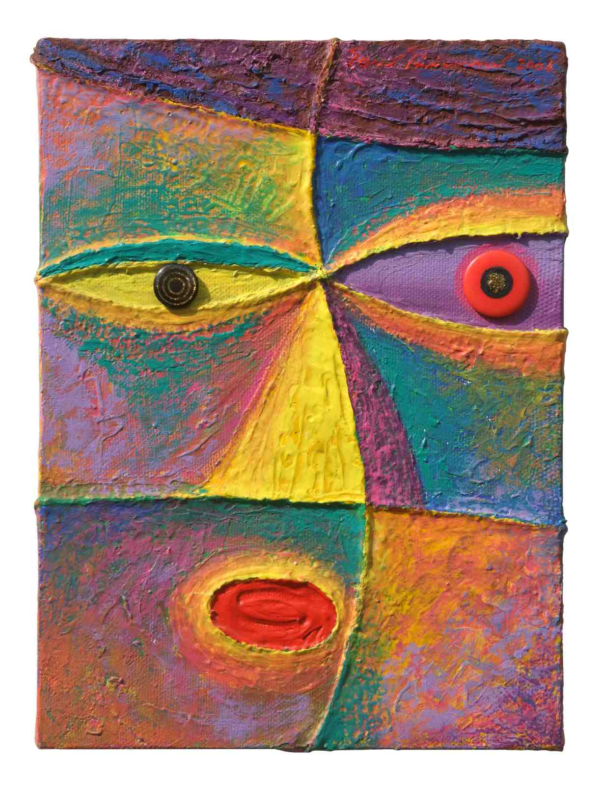 Vibrant Abstract Face Wall Art