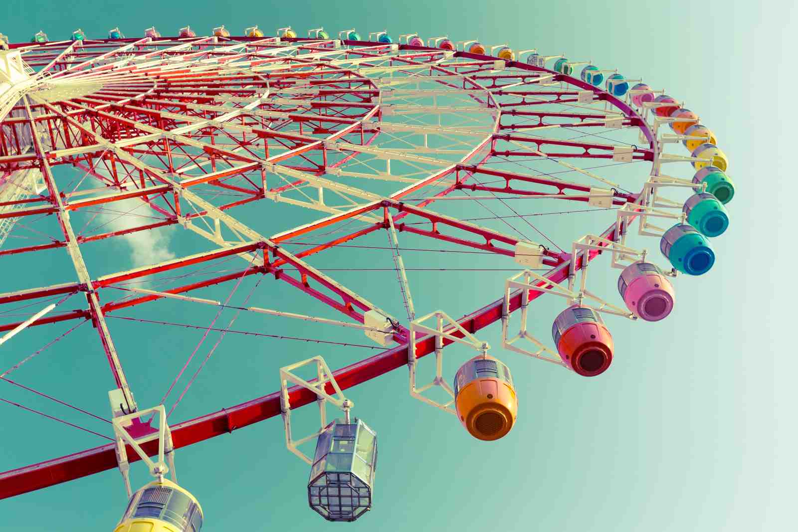 Vibrant Ferris Wheel Ride Wall Art