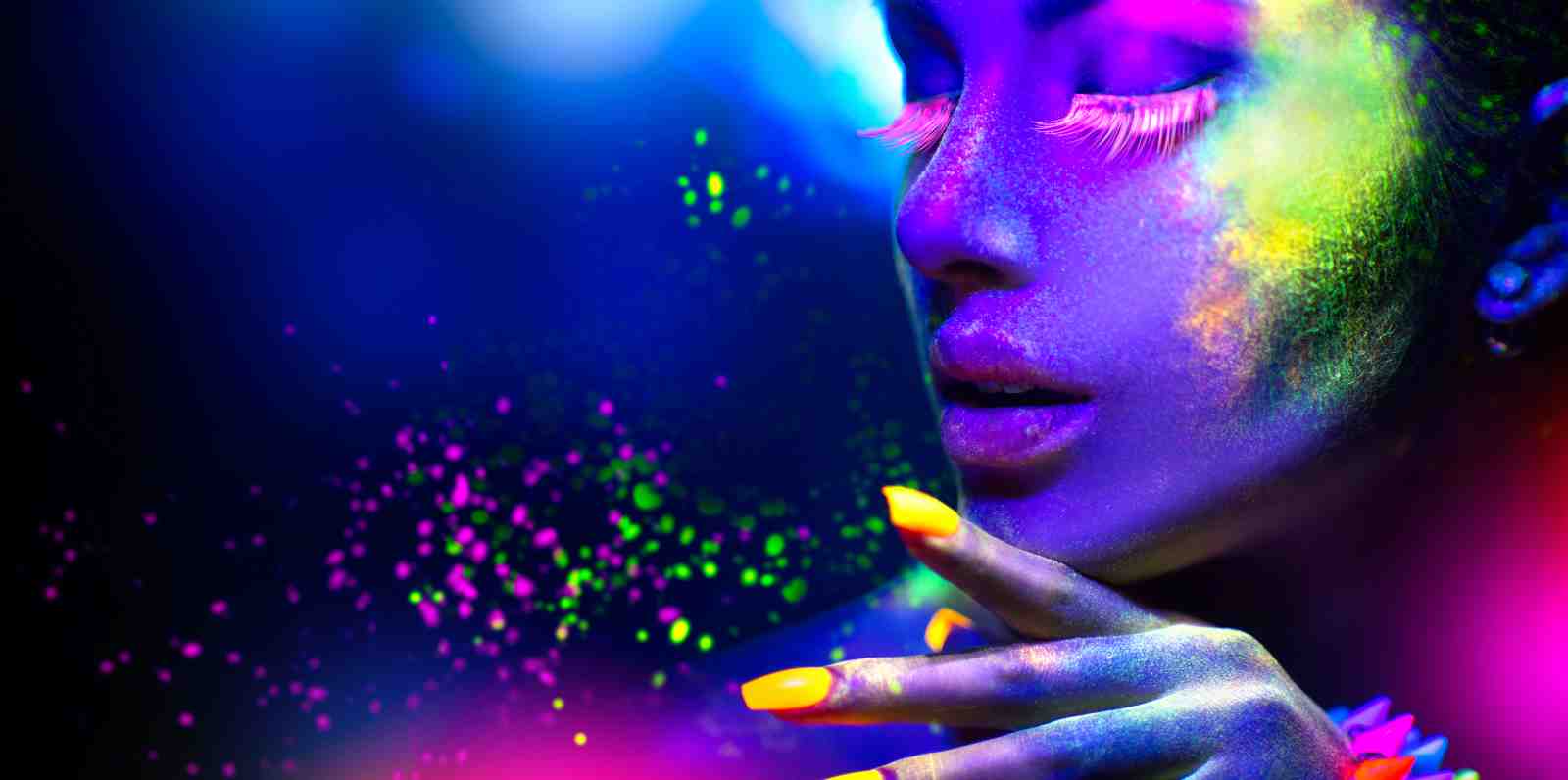 Neon Glow Portrait Wall Art