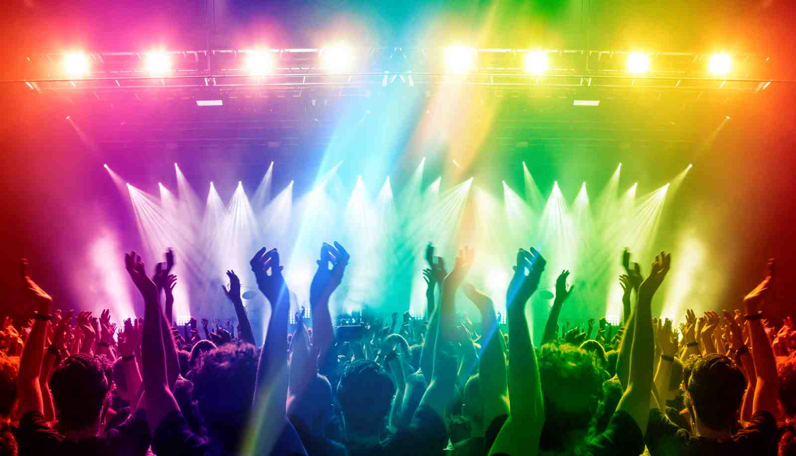 Vibrant Concert Crowd Wall Art