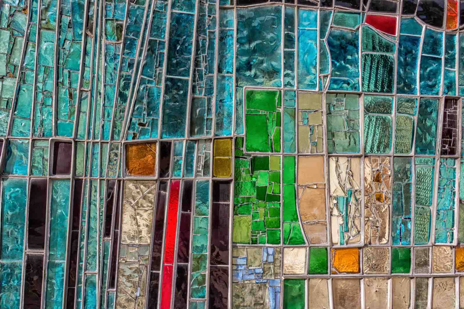 Vibrant Stained Glass Geometric Art Wall Art