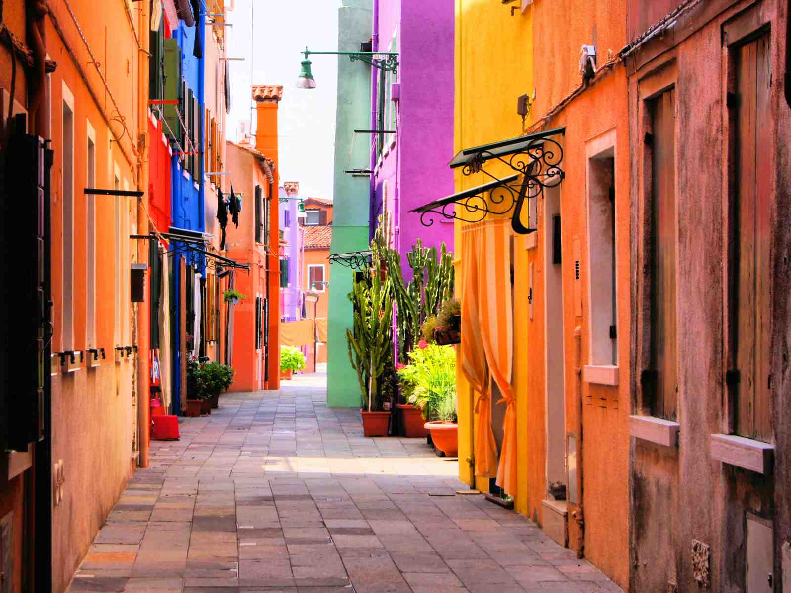 Vibrant Alleyway Venice Wall Art
