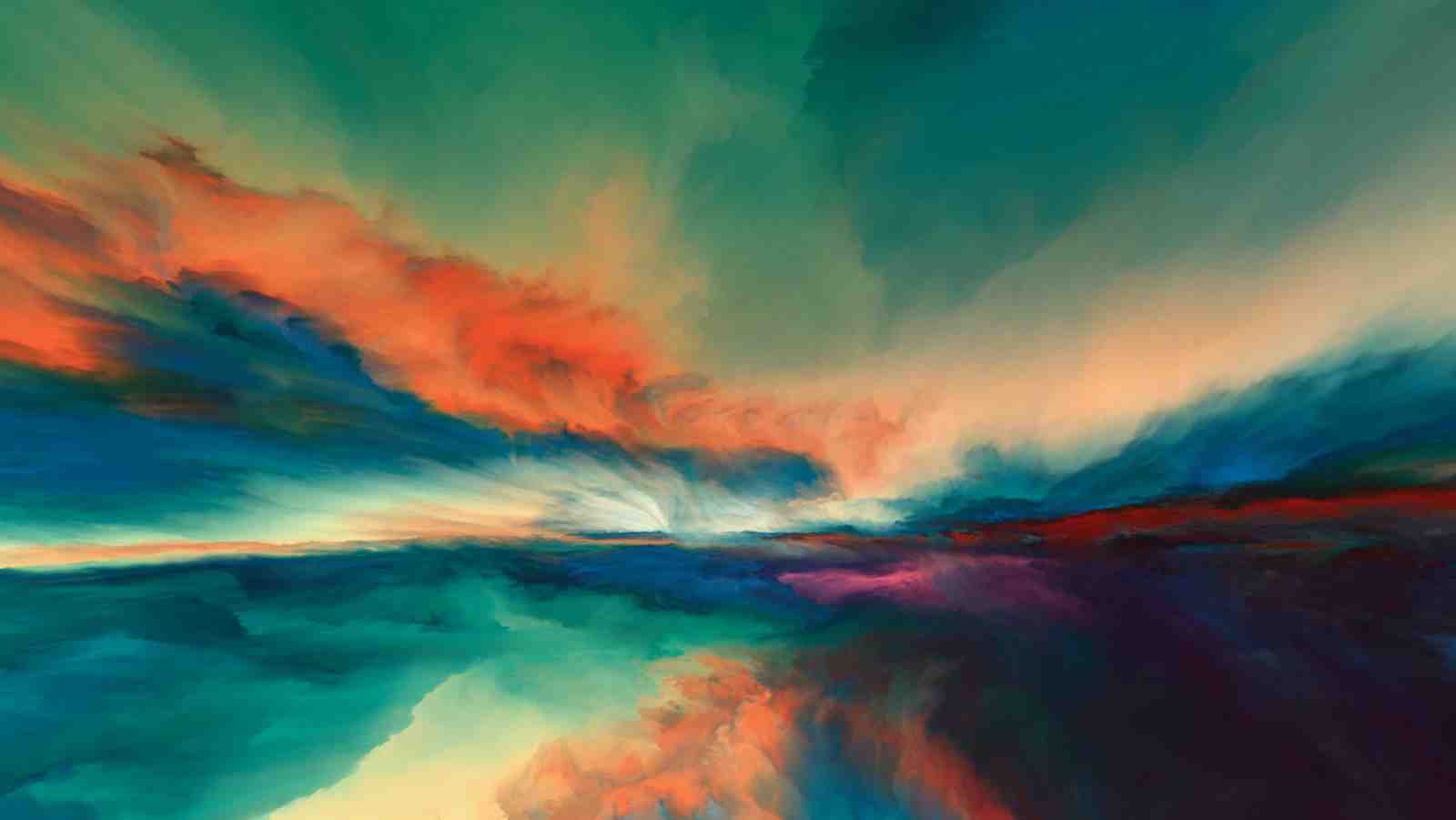 Abstract Horizon Sunset Wall Art