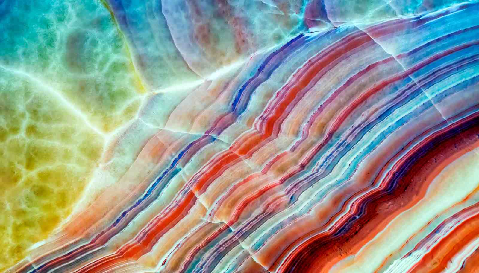 Vibrant Agate Swirls Abstract Wall Art