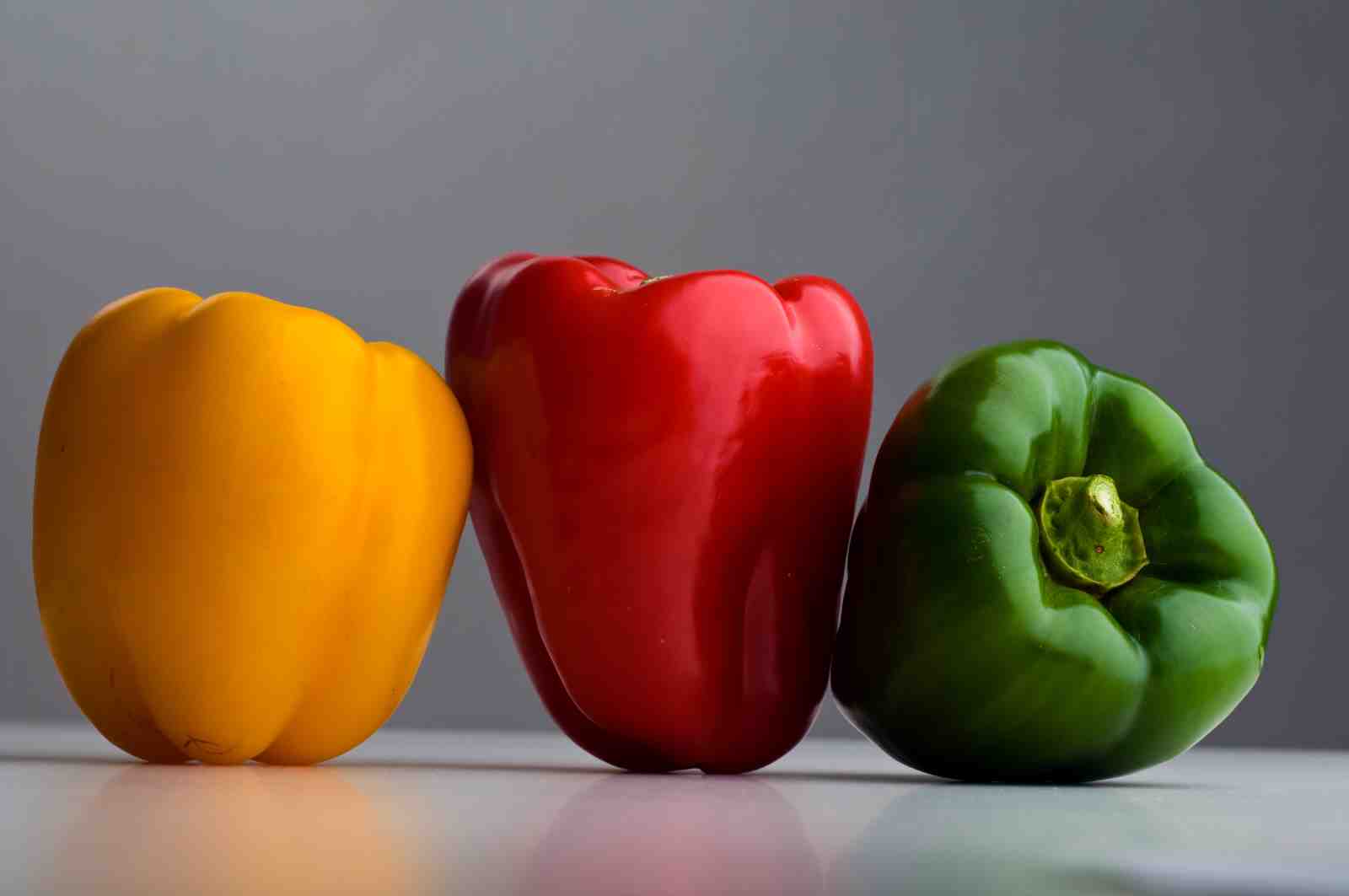 Vibrant Bell Peppers Trio Wall Art