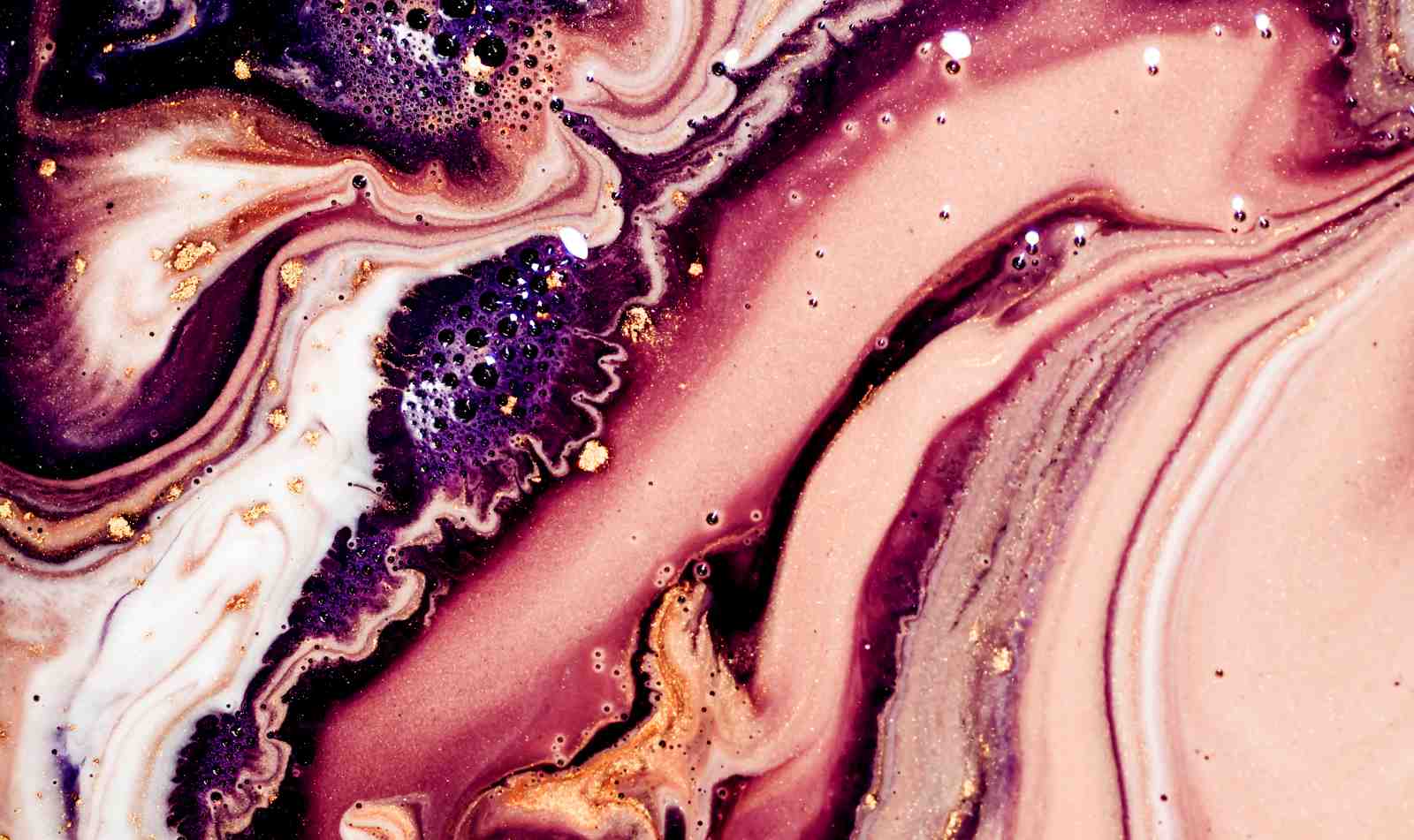 Luxury Marble Swirl Gold & Amethyst Wall Art