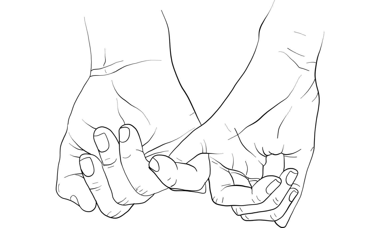 Gentle Connection Holding Hands Wall Art