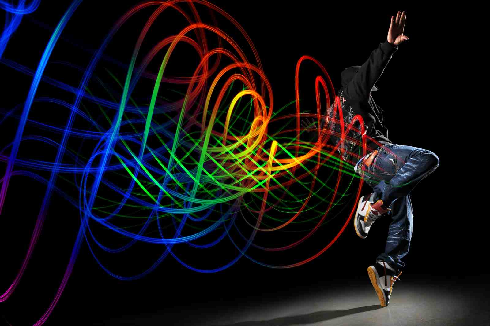 Dynamic Dancer Light Trails Wall Art