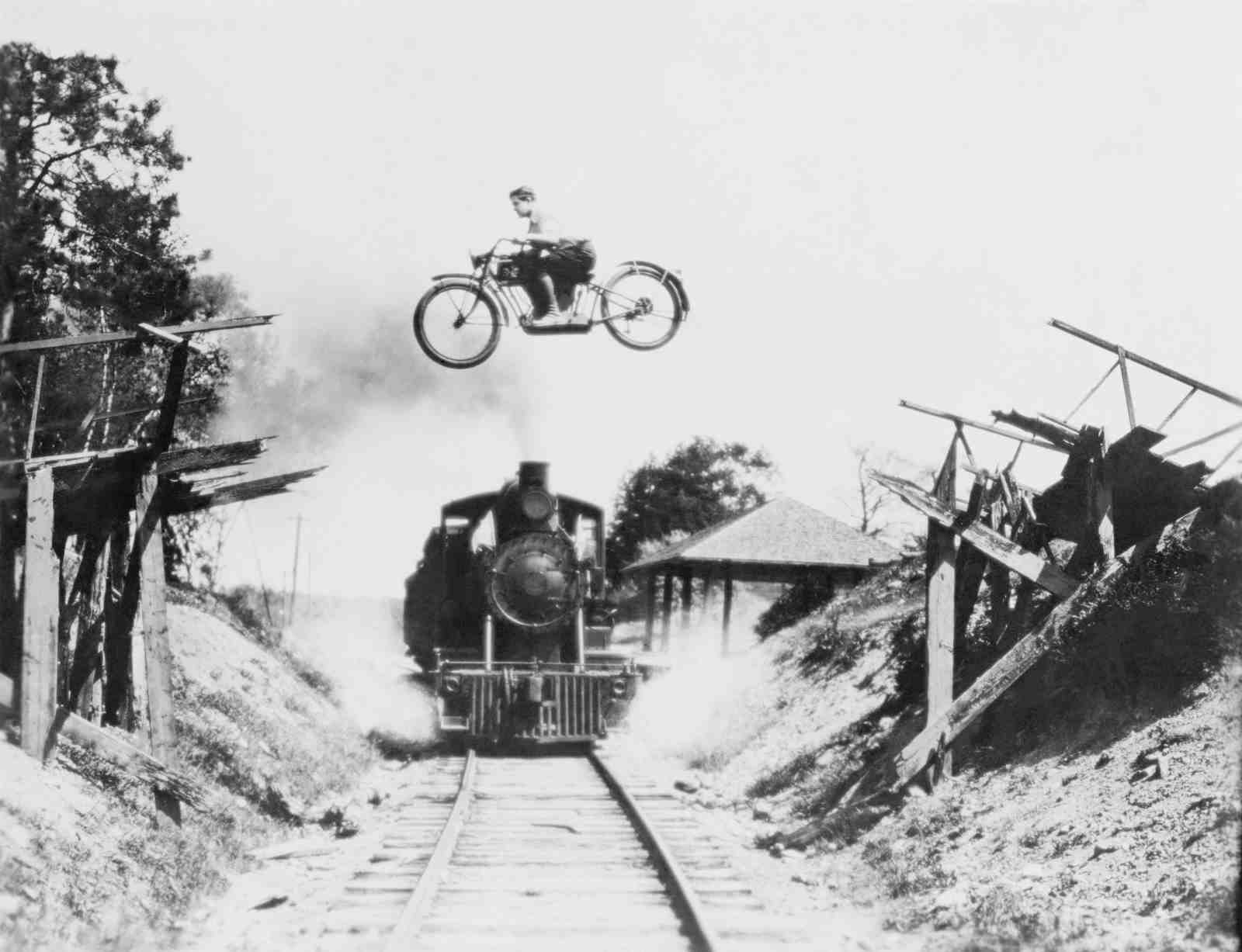 Daredevil Motorcycle Jump Vintage Wall Art