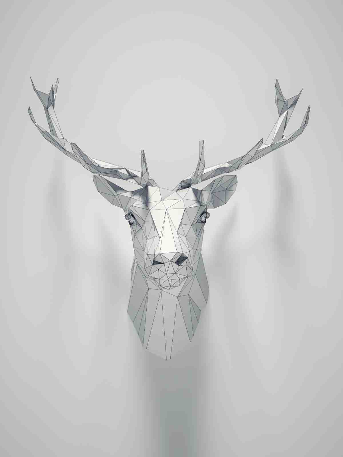 Geometric Deer Head Wall Art Wall Art