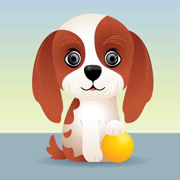 Adorable Puppy with Ball Wall Art