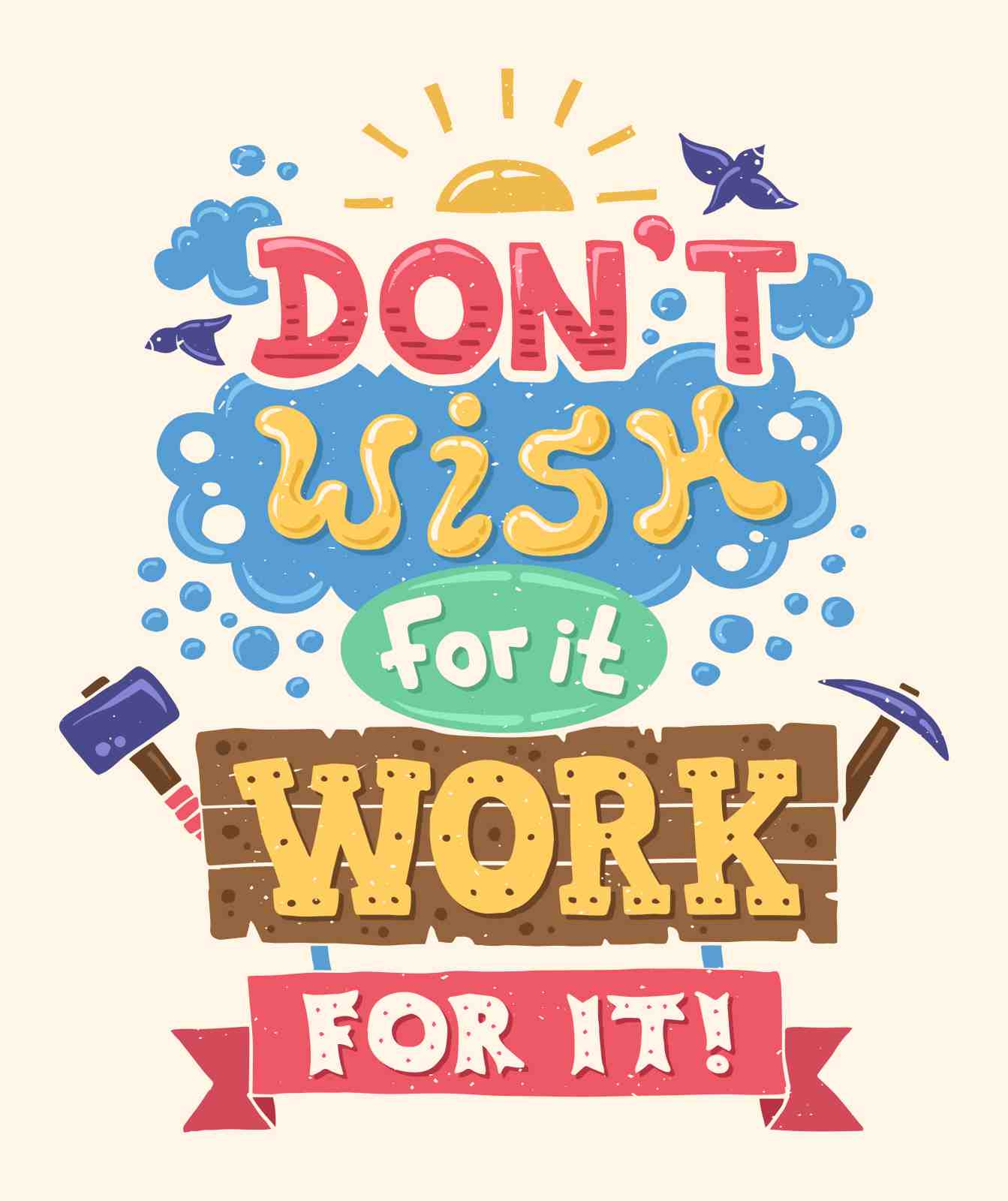 Motivational Work for It Wall Art