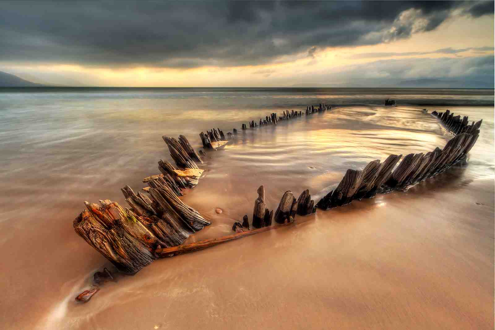 Shipwreck Serenity Beach Wall Art