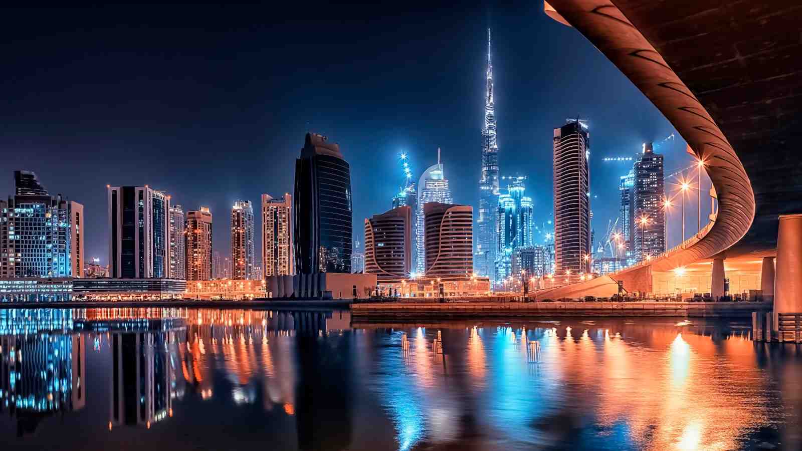 Dubai Skyline Reflection Wall Art