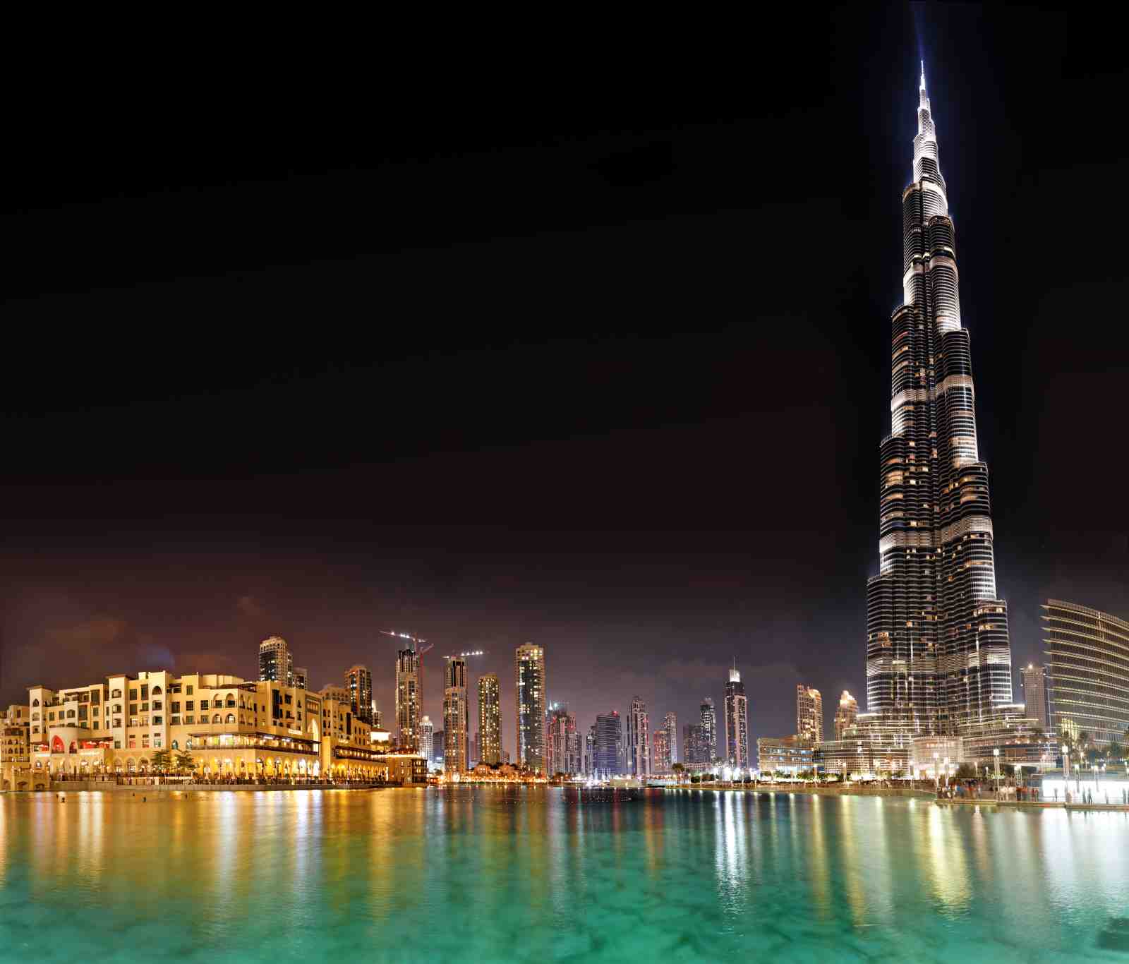 Dubai Skyline Burj Khalifa Night Wall Art