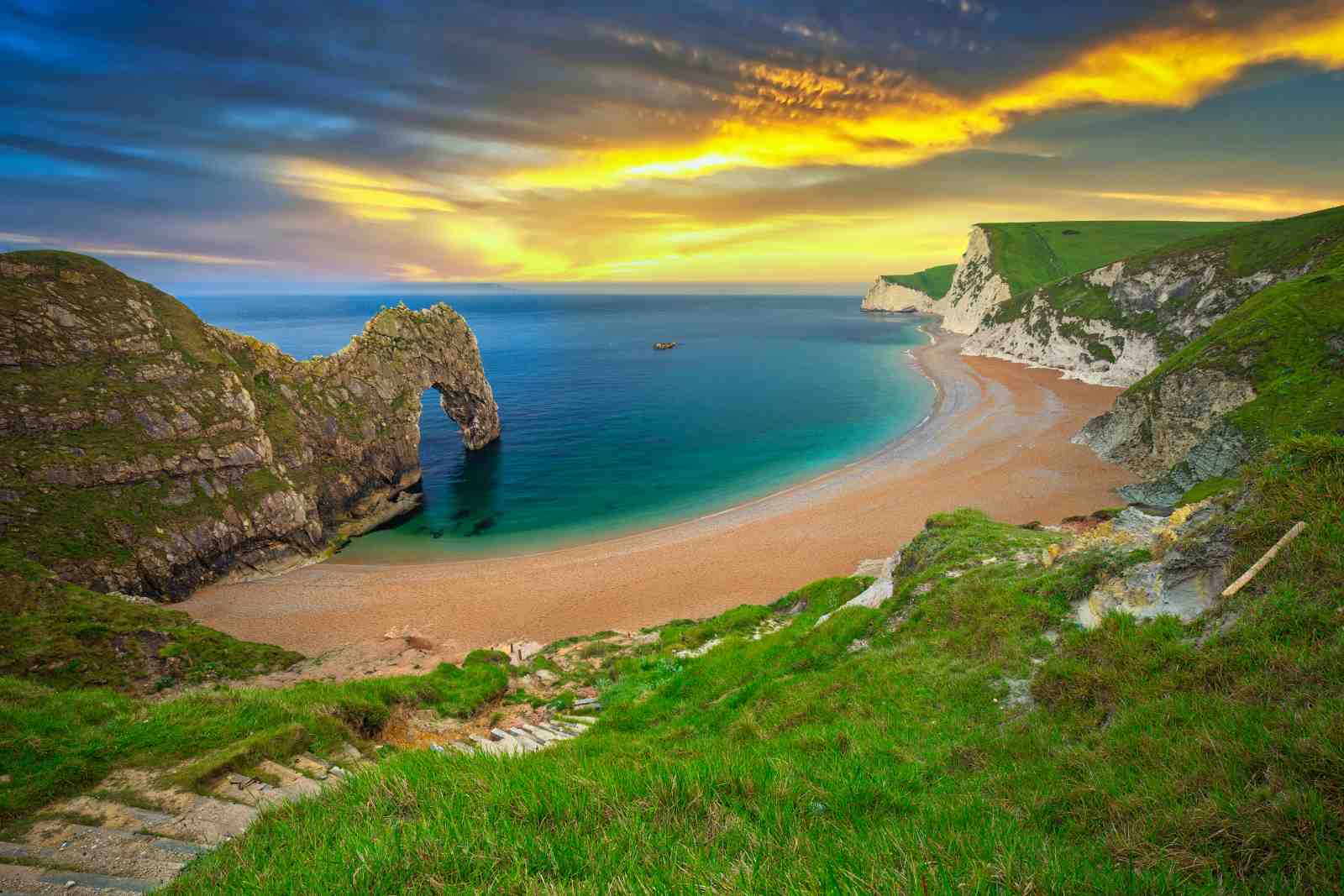 Durdle Door Sunset Beach Wall Art