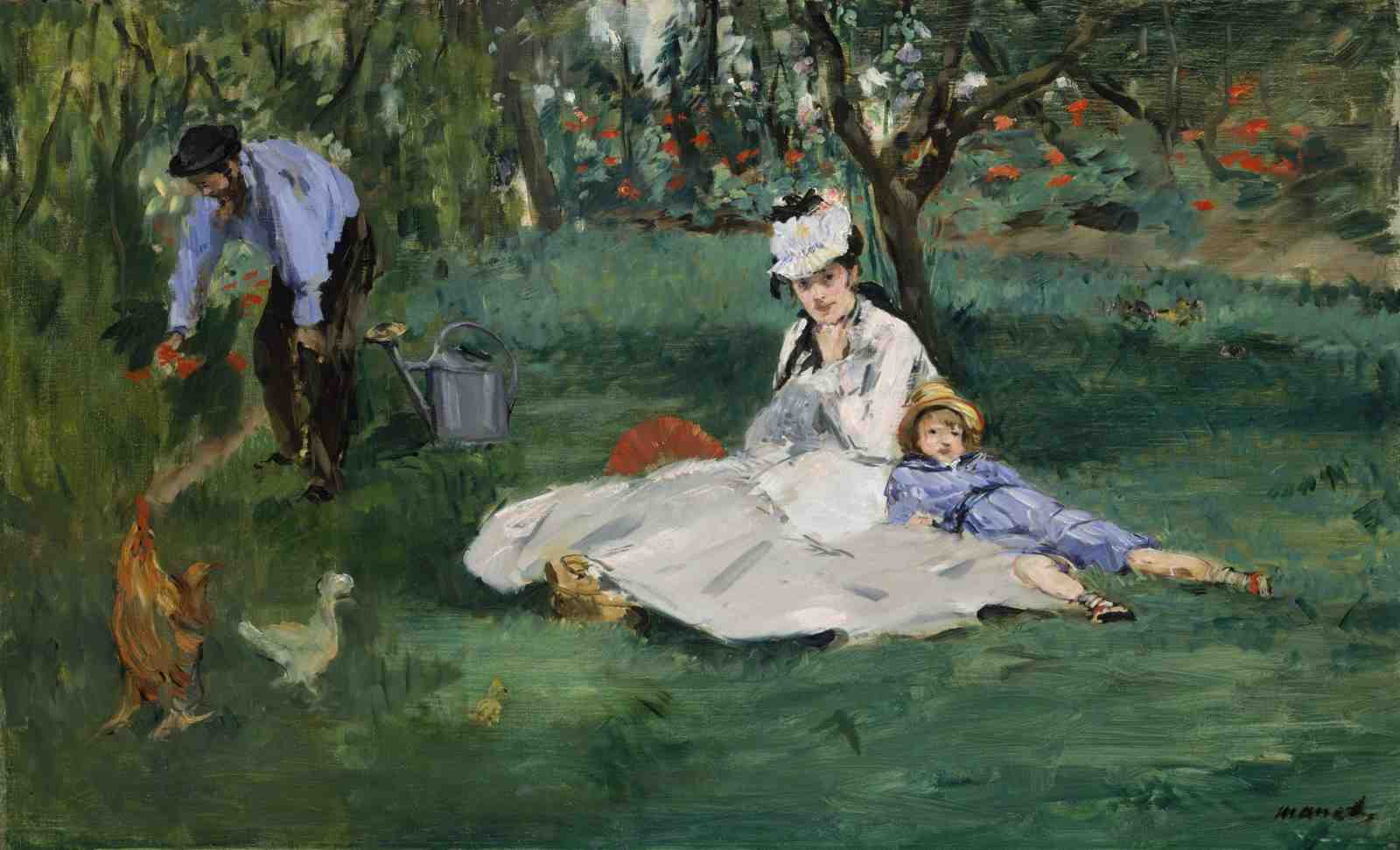 Impressionist Garden Picnic Wall Art