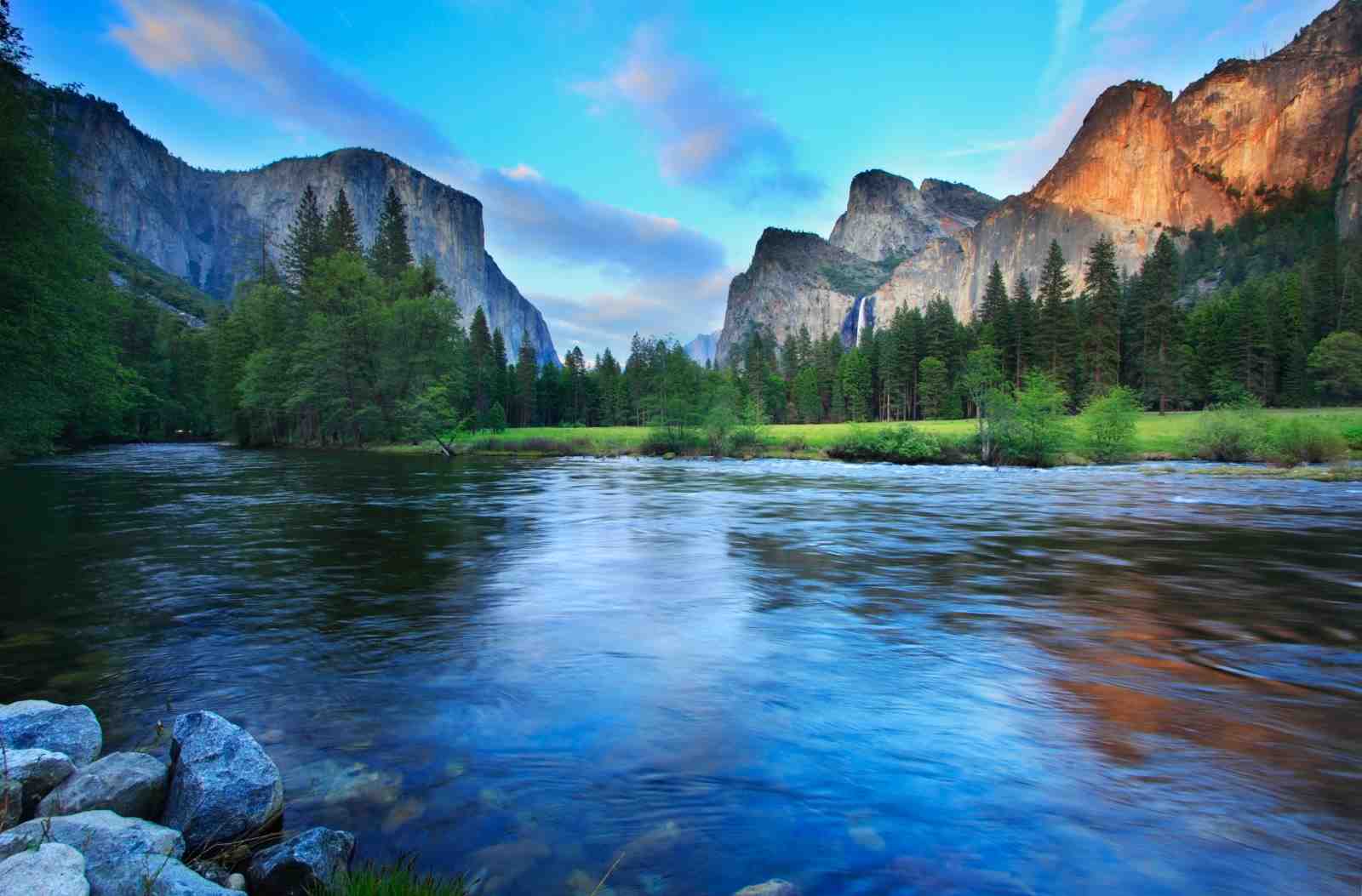 Yosemite Valley River Landscape Wall Art