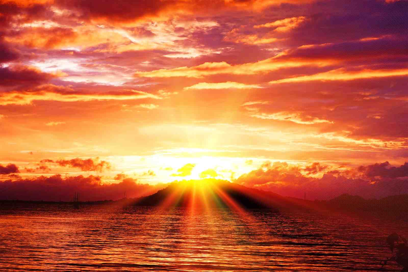 Vibrant Sunset Ocean View Wall Art