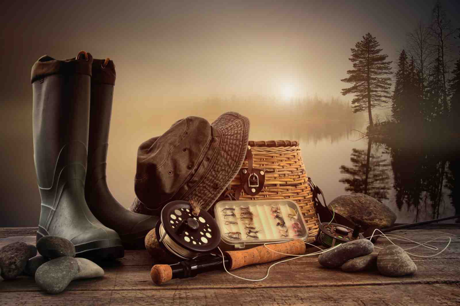 Serene Fishing Getaway Vintage Wall Art