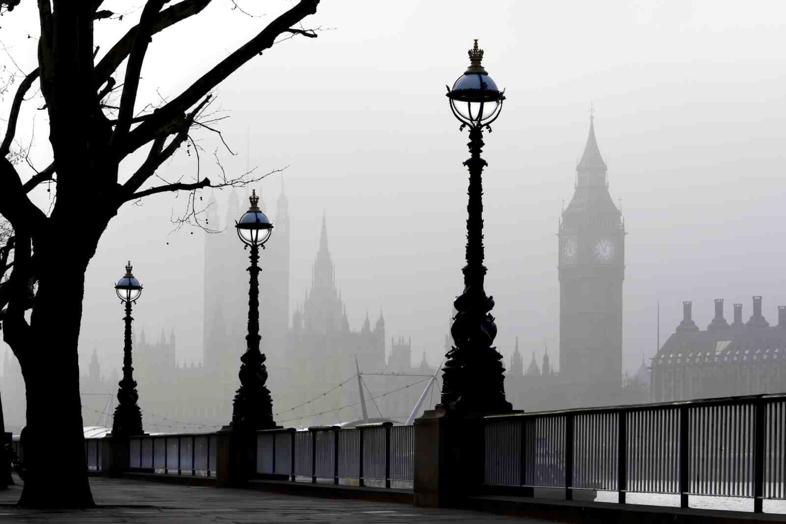 Misty London Skyline & Big Ben Wall Art