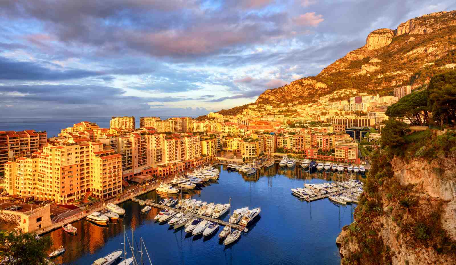 Monaco Harbor Luxury Yachts Wall Art
