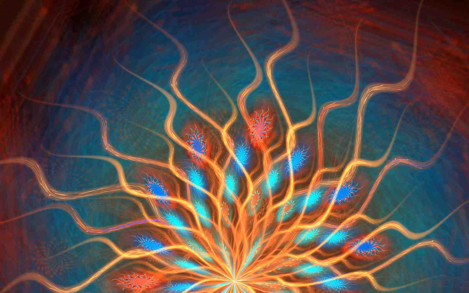 Abstract Energy Bloom Wall Art