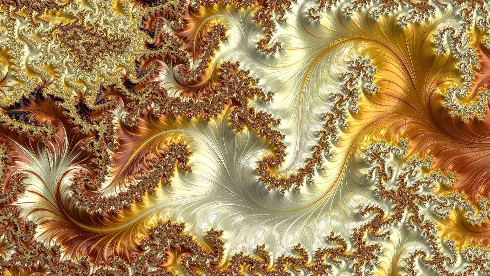 Luxurious Gold & Bronze Fractal Wall Art