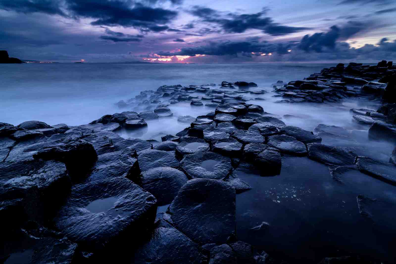 Giants Causeway Dusk Coastal Rocks Wall Art