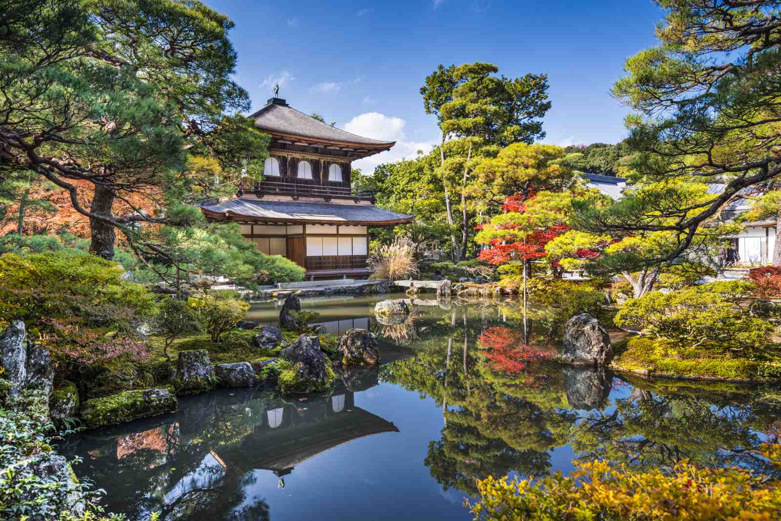 Serene Japanese Garden Pagoda Wall Art