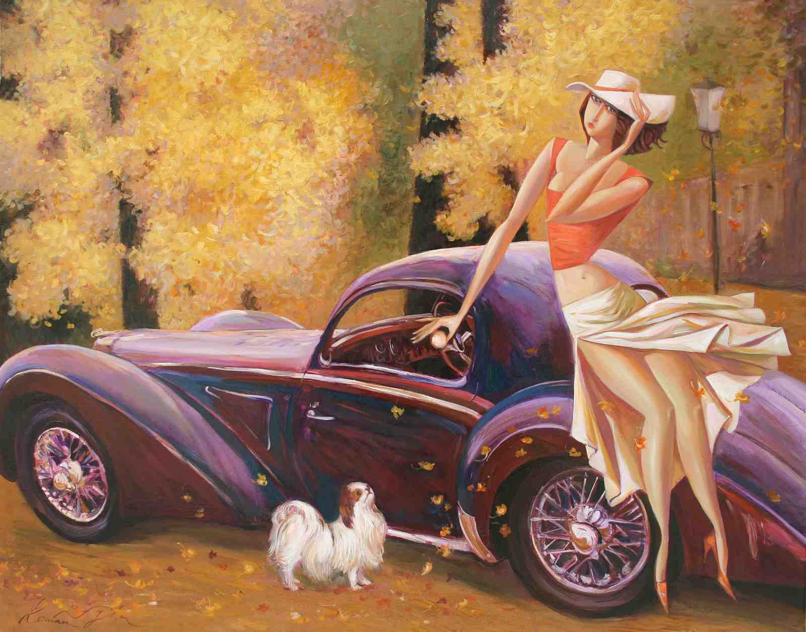 Elegant Autumn Drive Wall Art