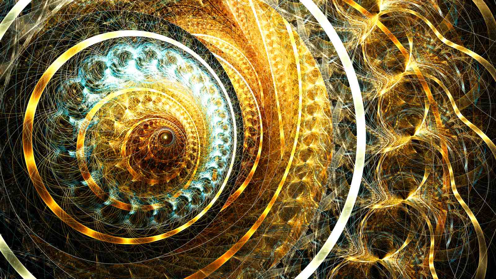 Golden Spiral Abstract Fractal Art Wall Art
