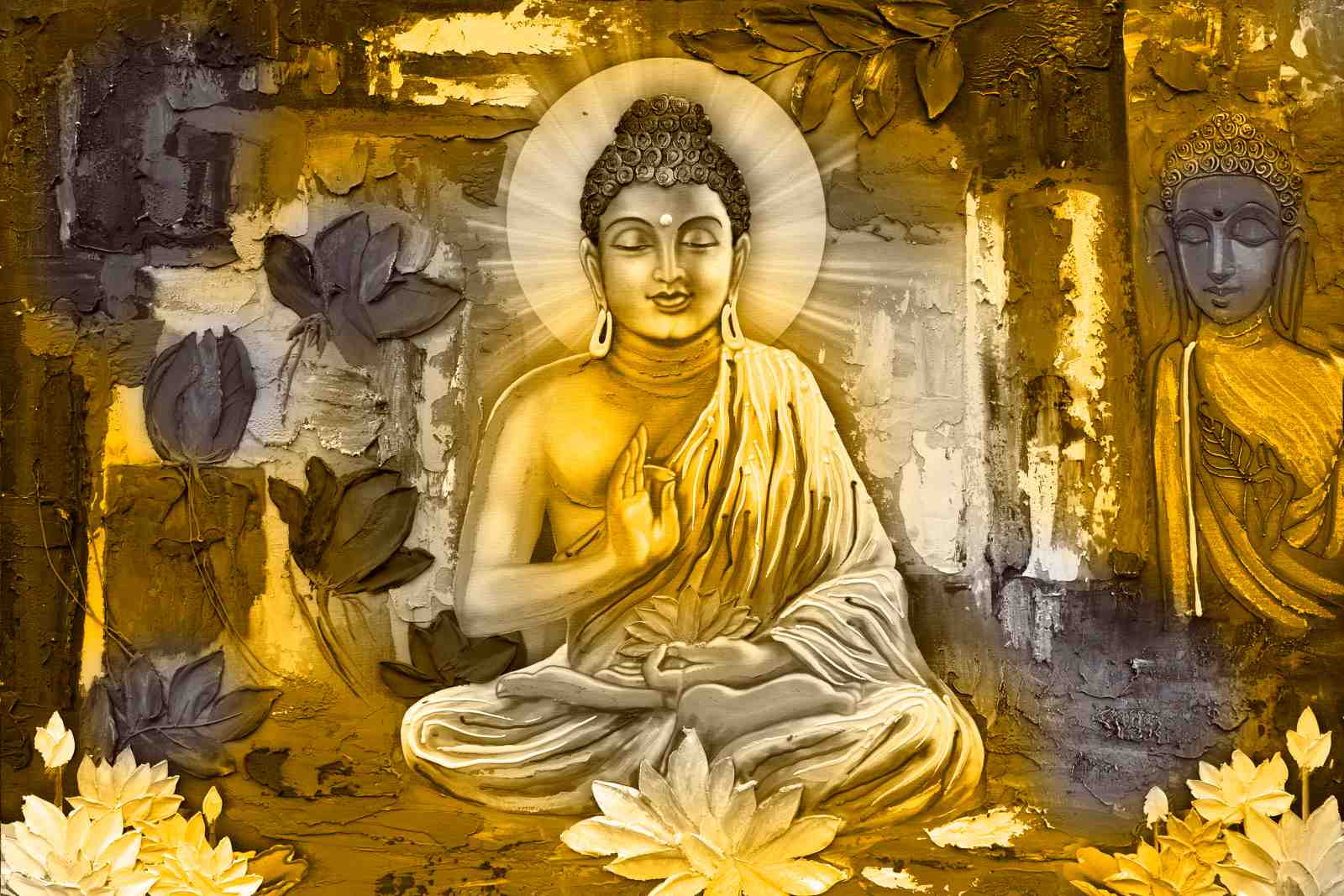 Zen Buddha Lotus Wall Art Wall Art