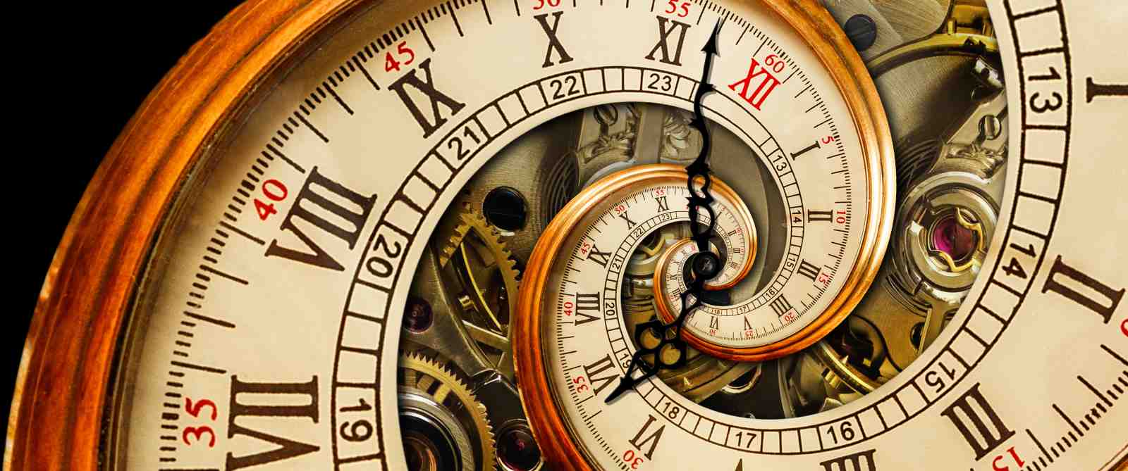 Timeless Spiral Clock Vintage Wall Art