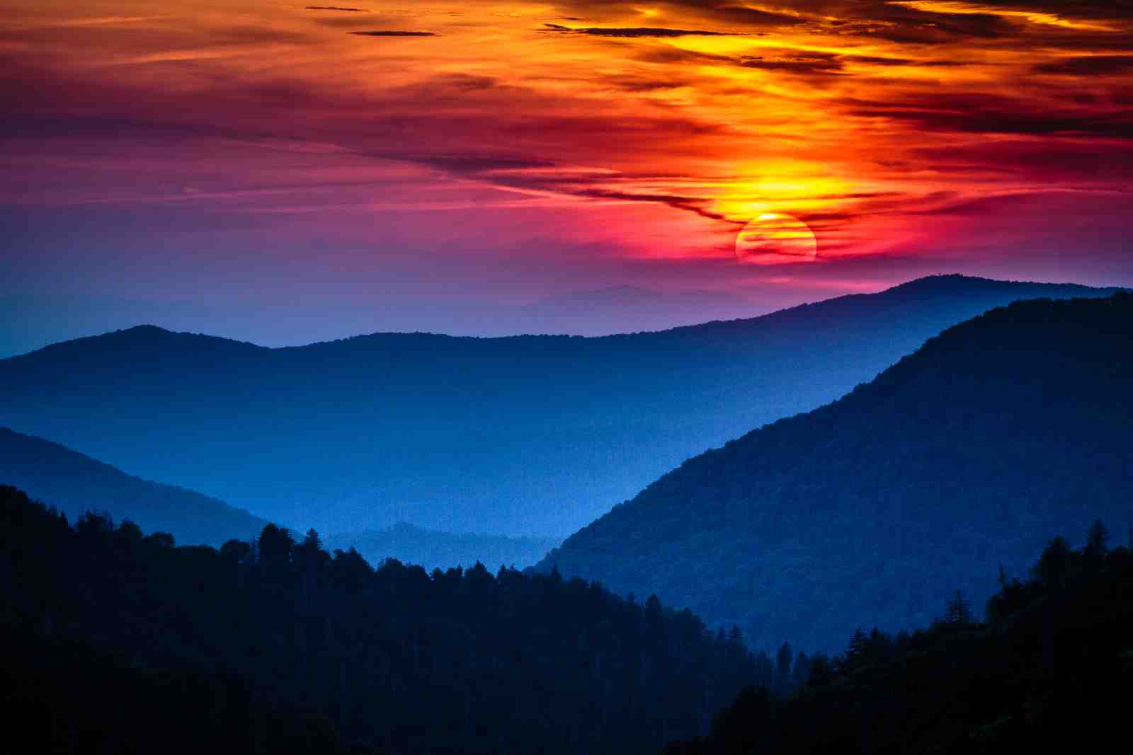 Majestic Mountain Sunset Landscape Wall Art