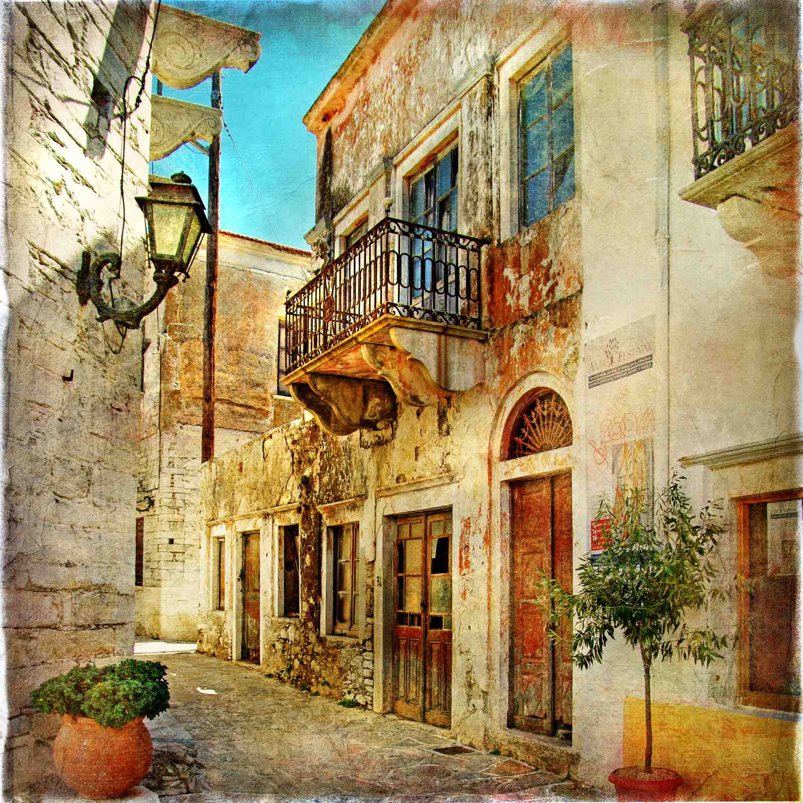 Old World Charm Alley Wall Art
