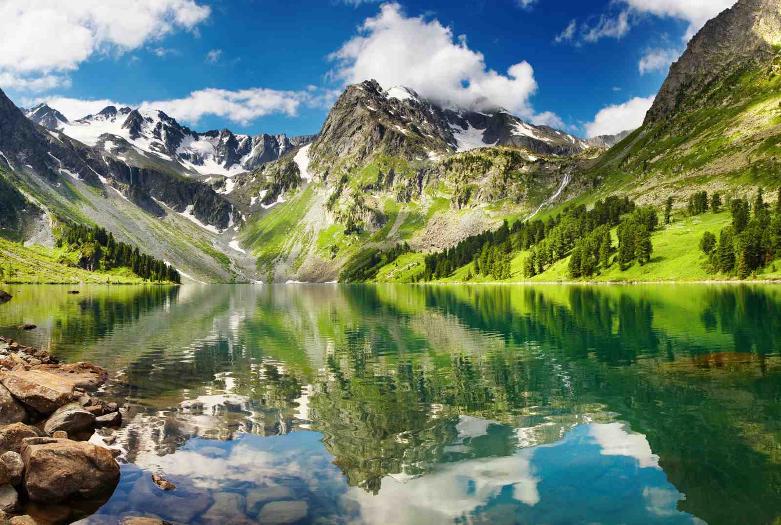 Majestic Mountain Lake Landscape Wall Art