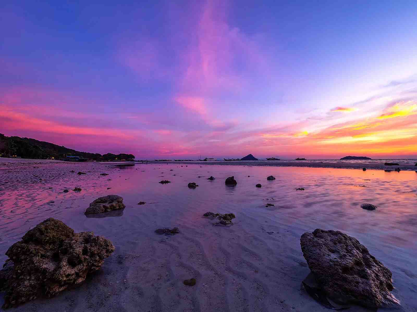 Tranquil Beach Sunset Wall Art