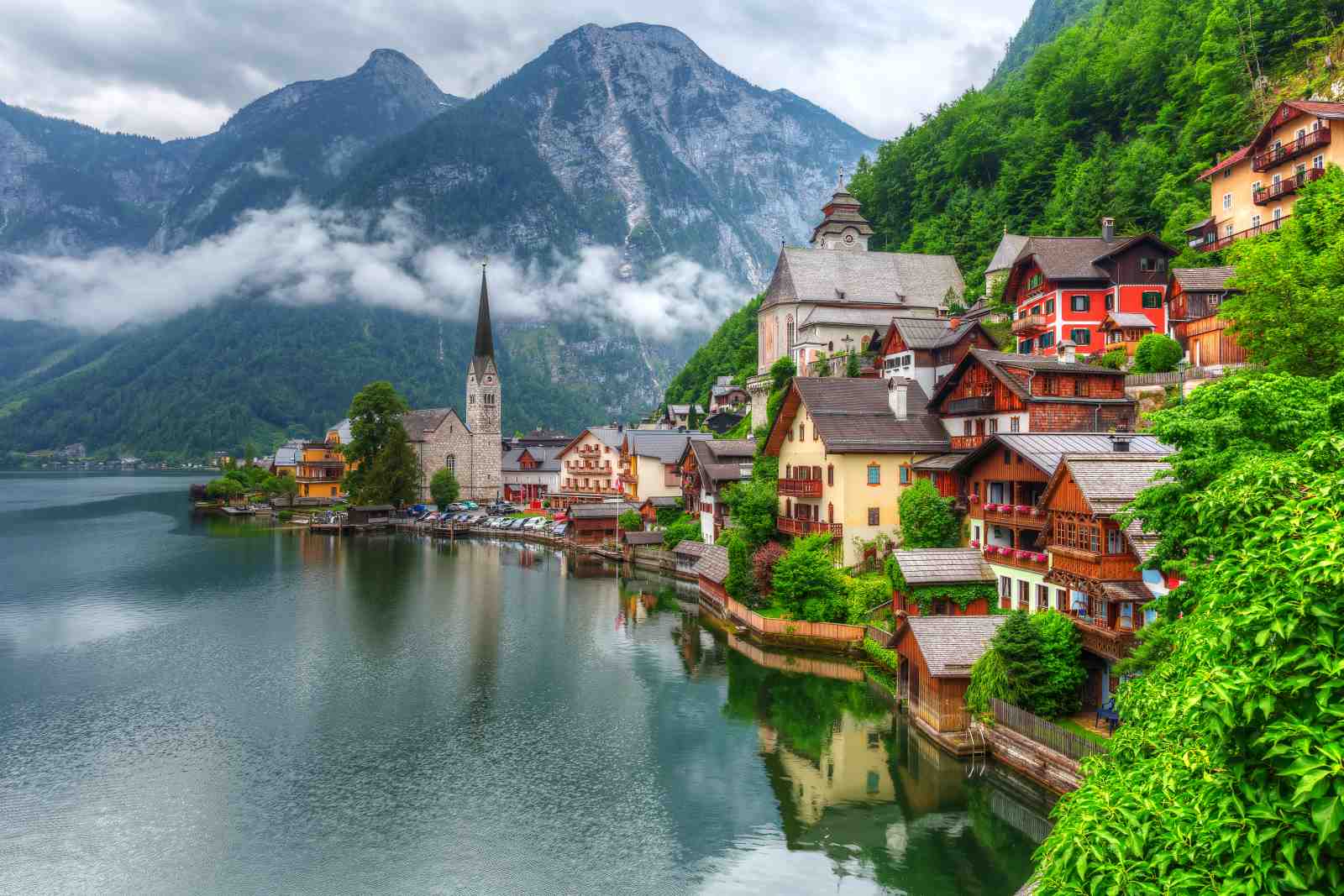 Hallstatt Lakeside Village Austrian Alps Wall Art