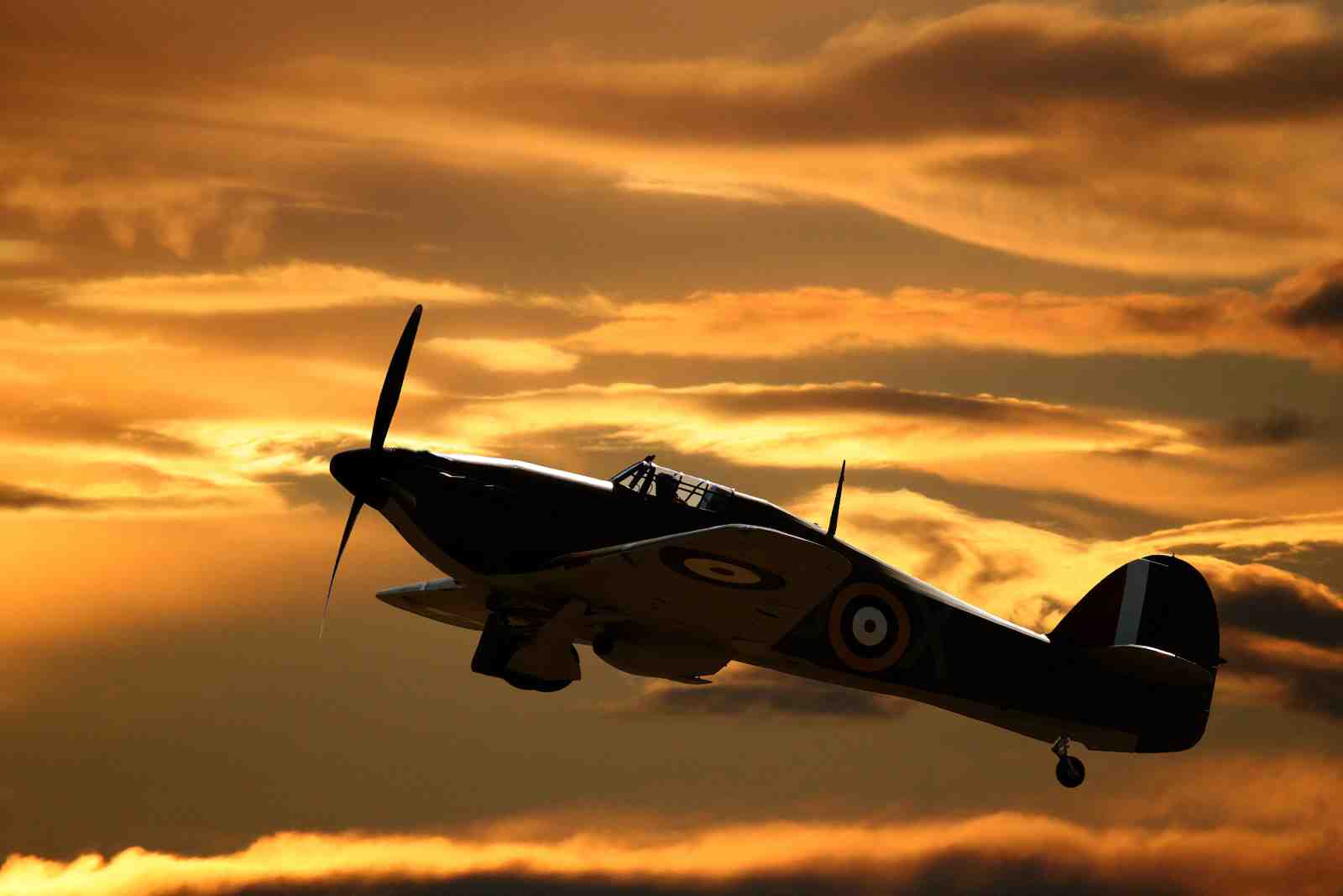 Iconic Spitfire Sunset Flight Wall Art