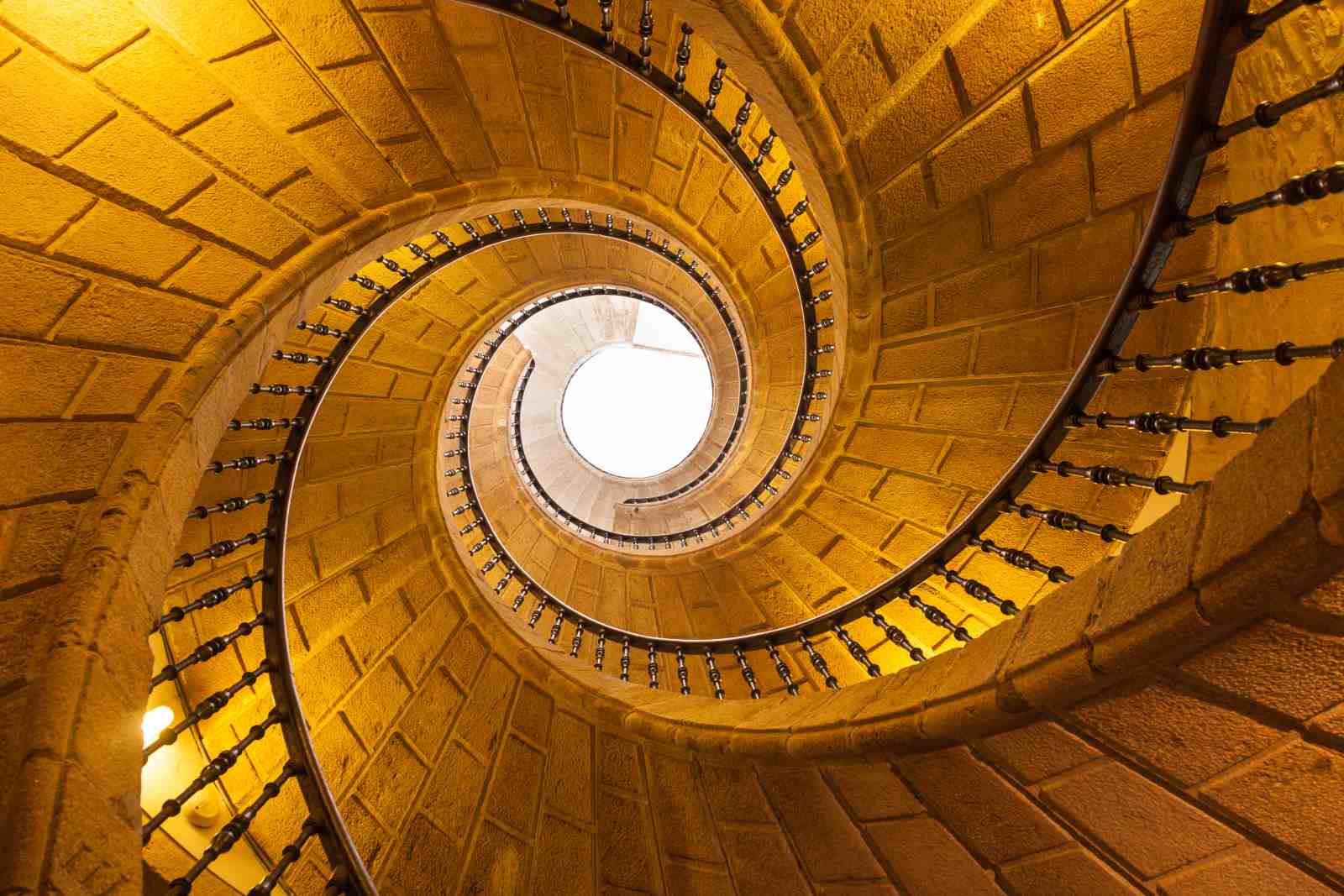 Grand Spiral Staircase Architecture Wall Art